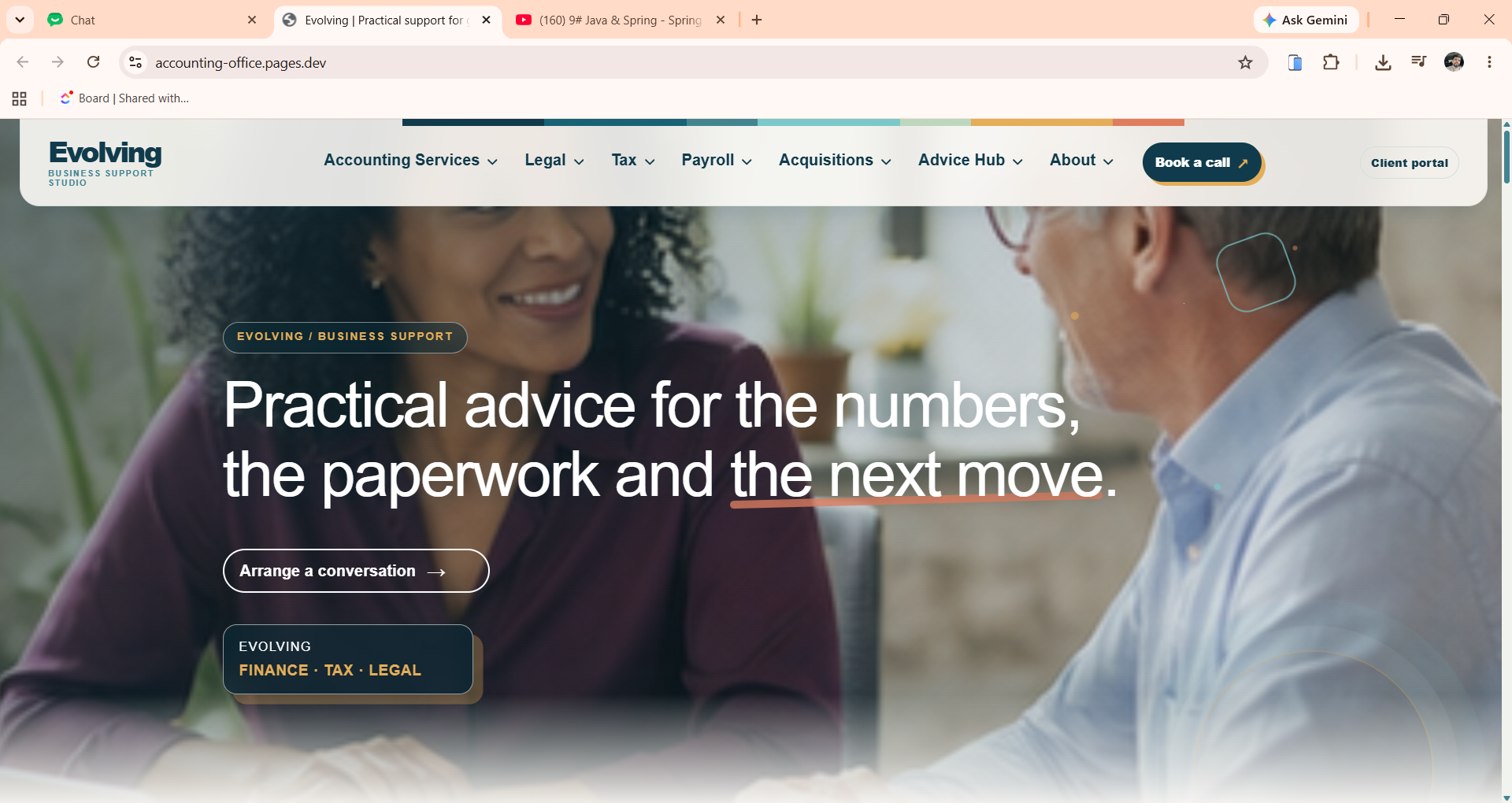Accounting Office website template screenshot